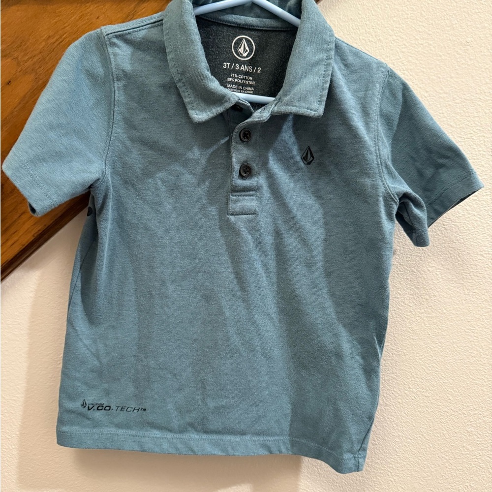 Volcom Blue Polo Shirt Classic Cotton Blend